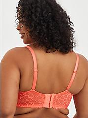 Unlined Balconette Bra - Ditsy Floral Lace Coral , LIVING CORAL, alternate