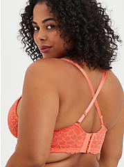 Unlined Balconette Bra - Ditsy Floral Lace Coral , LIVING CORAL, alternate