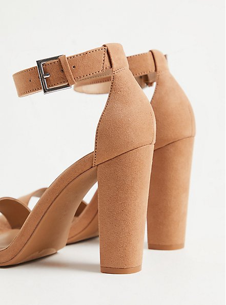 Staci - Light Brown Faux Suede Tapered Heel (WW), BROWN, alternate