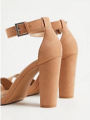 Plus Size Staci - Light Brown Faux Suede Tapered Heel (WW), BROWN, alternate