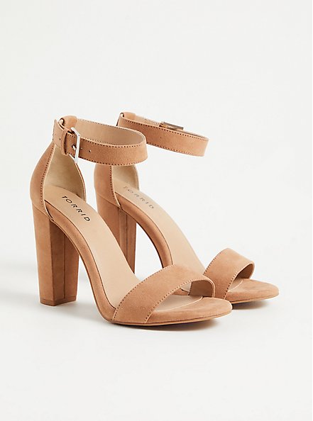 Staci - Light Brown Faux Suede Tapered Heel (WW), BROWN, hi-res