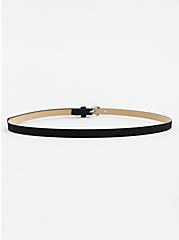 Plus Size - Light Pink & Black Faux Leather Skinny Belt Pack - Pack of ...