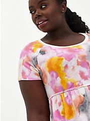 Plus Size Tiered Babydoll - Super Soft Plush Watercolor Tie-Dye , OTHER PRINTS, alternate