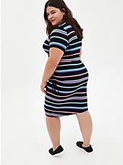 Super Soft Black Neon Stripe T-Shirt Dress, STRIPE - MULTI, alternate