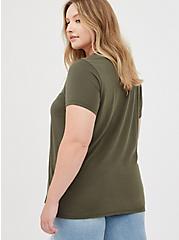 Plus Size Everyday Tee - Signature Jersey Olive Green, DEEP DEPTHS, alternate