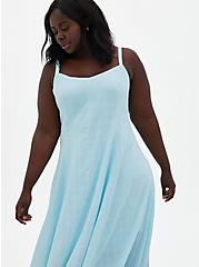 Light Blue Trapeze Maxi Dress, ICED AQUA, alternate