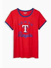 Classic Fit Ringer Tee - MLB Texas Rangers Red, RED, hi-res