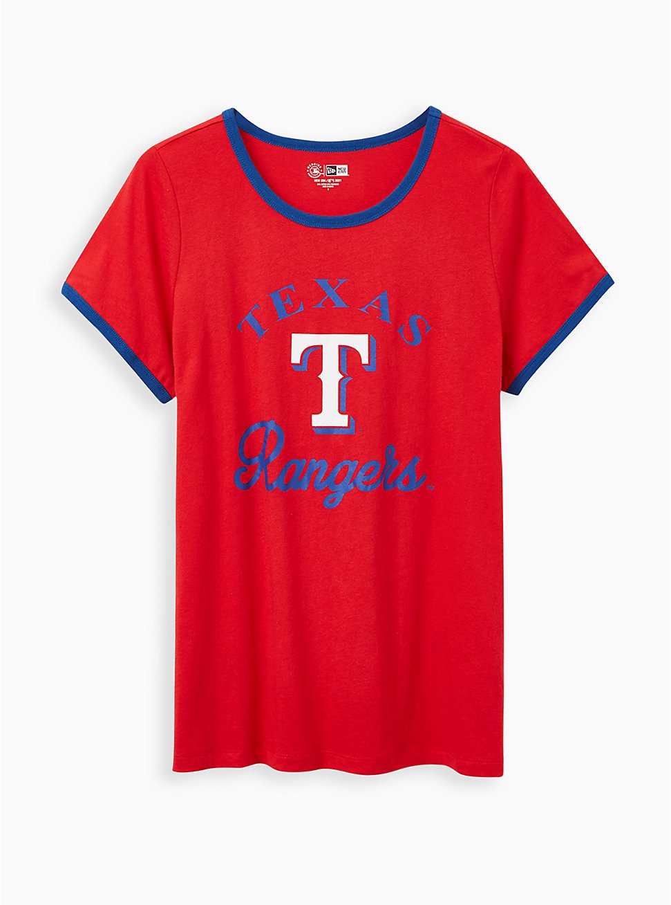 Classic Fit Ringer Tee - MLB Texas Rangers Red, RED, hi-res