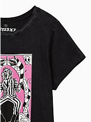 Plus Size - Classic Fit - Beetlejuice Black Mineral Wash Crew Tee 
