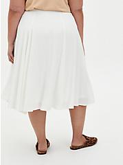 Midi Refined Woven Skirt, CLOUD DANCER, alternate