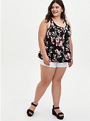 Plus Size - Super Soft Scoop Neck Button-Front Fit And Flare Tank 