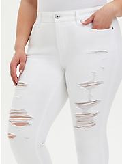 Plus Size Crop Boyfriend Straight Jean - Vintage Stretch White , OPTIC WHITE, alternate