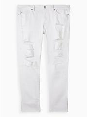 Plus Size Crop Boyfriend Straight Jean - Vintage Stretch White , OPTIC WHITE, hi-res