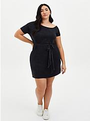 Mini Super Soft Tee Shirt Dress, MINERAL BLACK, alternate
