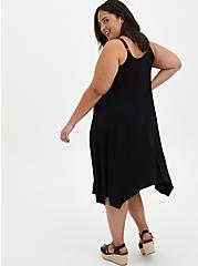Midi Jersey Trapeze Dress, BLACK, alternate