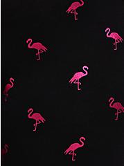 Plus Size Flamingo Cropped Leggings , MULTI, alternate