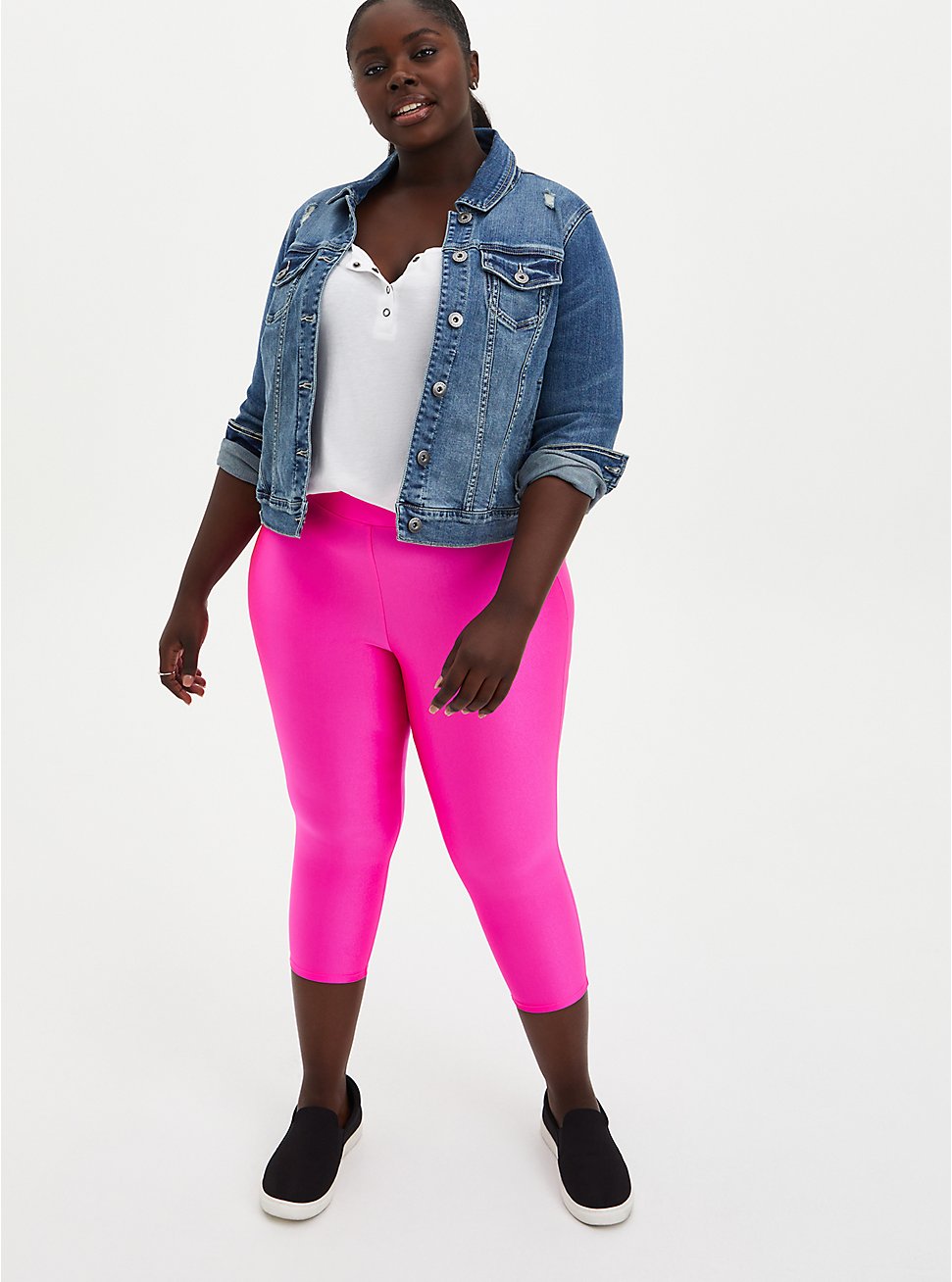 neon pink leggings plus size