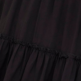 Mini Challis Smocked Waist Skirt, BLACK, swatch