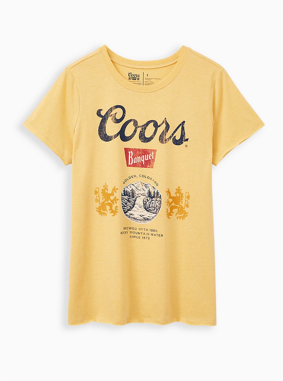 Plus Size Classic Fit Crew Tee – Coors Yellow, MINERAL YELLOW, hi-res