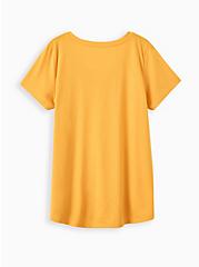 Plus Size Girlfriend Tee - Signature Jersey Mustard Yellow, OLD GOLD, alternate