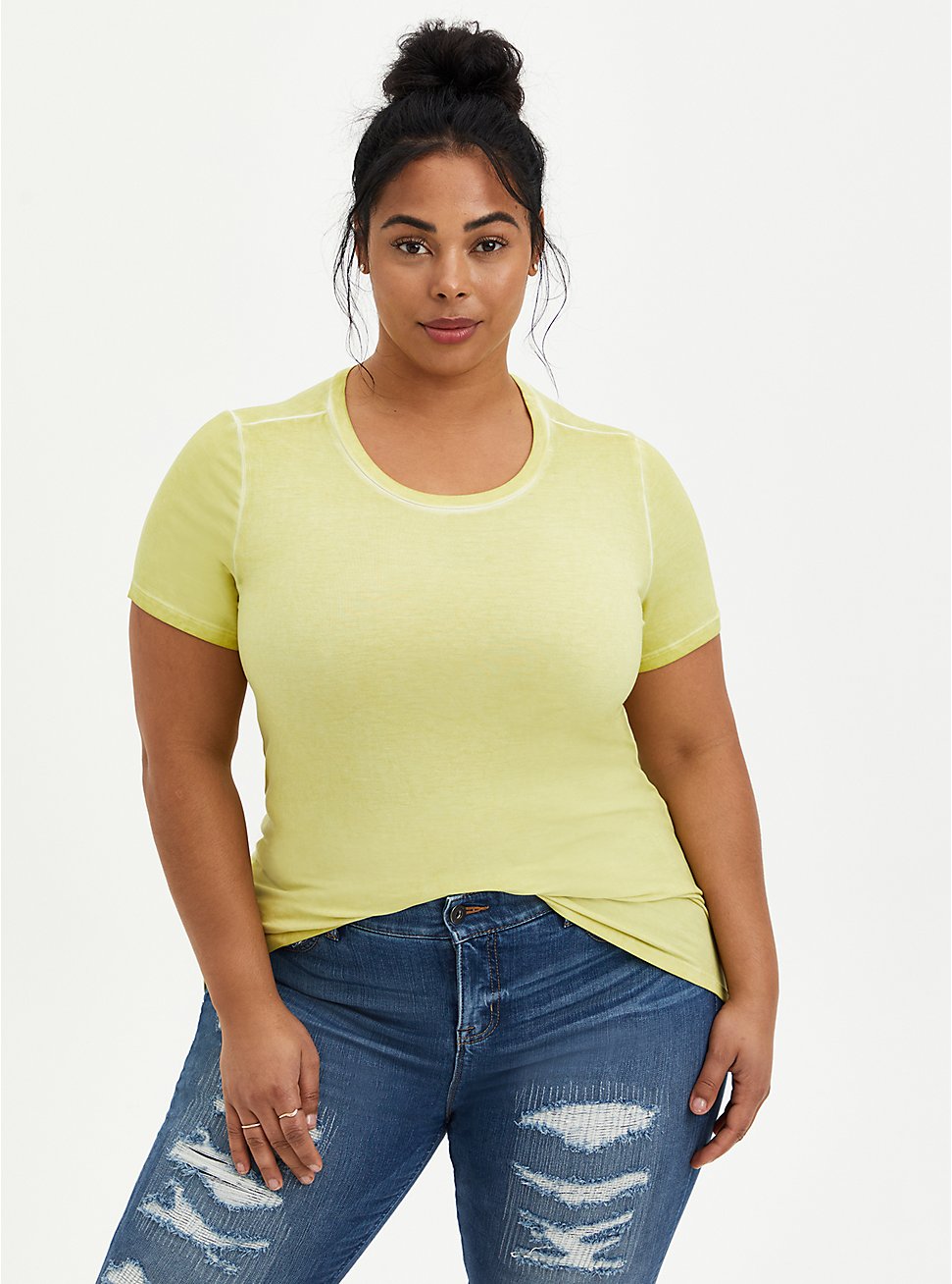 Plus Size Perfect Tee - Super Soft Lime, LIME, hi-res