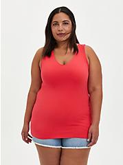 Plus Size Bright Berry V-Neck Foxy Tee, TEABERRY, alternate