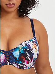 XO Push-Up Plunge Bra - Galaxy Blue with 360° Back Smoothing™ , FLORAL IN GALAXY, alternate