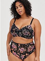 Plus Size Lightly Lined Everyday Wire-Free Bra - Lace Floral with 360° Back Smoothing™ , HIBISCUS FLORAL, alternate