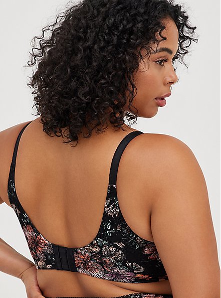 Lightly Lined Everyday Wire-Free Bra - Lace Floral with 360° Back Smoothing™ , HIBISCUS FLORAL, alternate