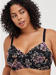 Lightly Lined Wirefree Bra - Lace Floral with 360° Back Smoothing™, HIBISCUS FLORAL, hi-res