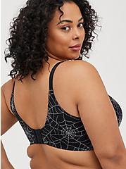 Lightly Lined Wire-Free Bra - Spiderweb Black with 360° Back Smoothing™ , RICH BLACK, alternate