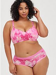 Breast Cancer Awareness Lightly Lined Wirefree Bra - Pink Tie Dye with 360º Back Smoothing™ , TIGER DYE, alternate