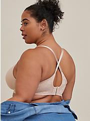 Lightly Lined Wire-Free Bra - Microfiber Rose with Racerback, ROSE DUST, alternate