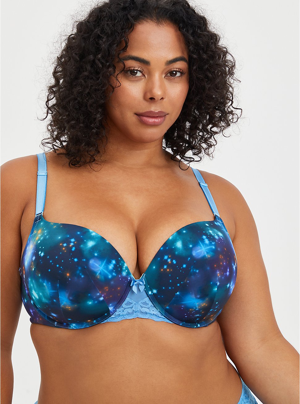 Push-Up T-Shirt Bra - Blue with 360° Back Smoothing™, DEEP SPACE, hi-res