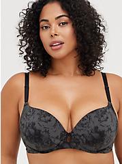 Lightly Lined T-Shirt Bra - Roses Black with 360° Back Smoothing™ , BED OF ROSES, alternate