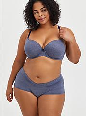 Lightly Lined T-Shirt Bra - Heather Blue with 360° Back Smoothing™ , HEATHER BLUE  NAVY, alternate