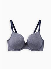 Lightly Lined T-Shirt Bra - Heather Blue with 360° Back Smoothing™ , HEATHER BLUE  NAVY, hi-res