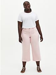 Crop High Rise Wide Leg Jean - Vintage Stretch Pink , ALMOND BLOSSOM, alternate