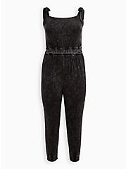 Plus Size Jumpsuit - Super Soft Black Wash, TIE DYE BLACK, hi-res