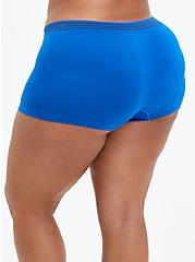 Plus Size Seamless Boyshort Panty - Stripe Blue, LAPIS BLUE, alternate