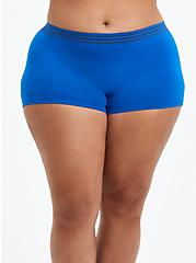 Plus Size Seamless Boyshort Panty - Stripe Blue, LAPIS BLUE, hi-res