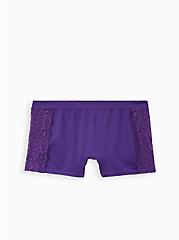 Seamless Flirt Boyshort Panty - Lace Purple, PETUNIA, hi-res