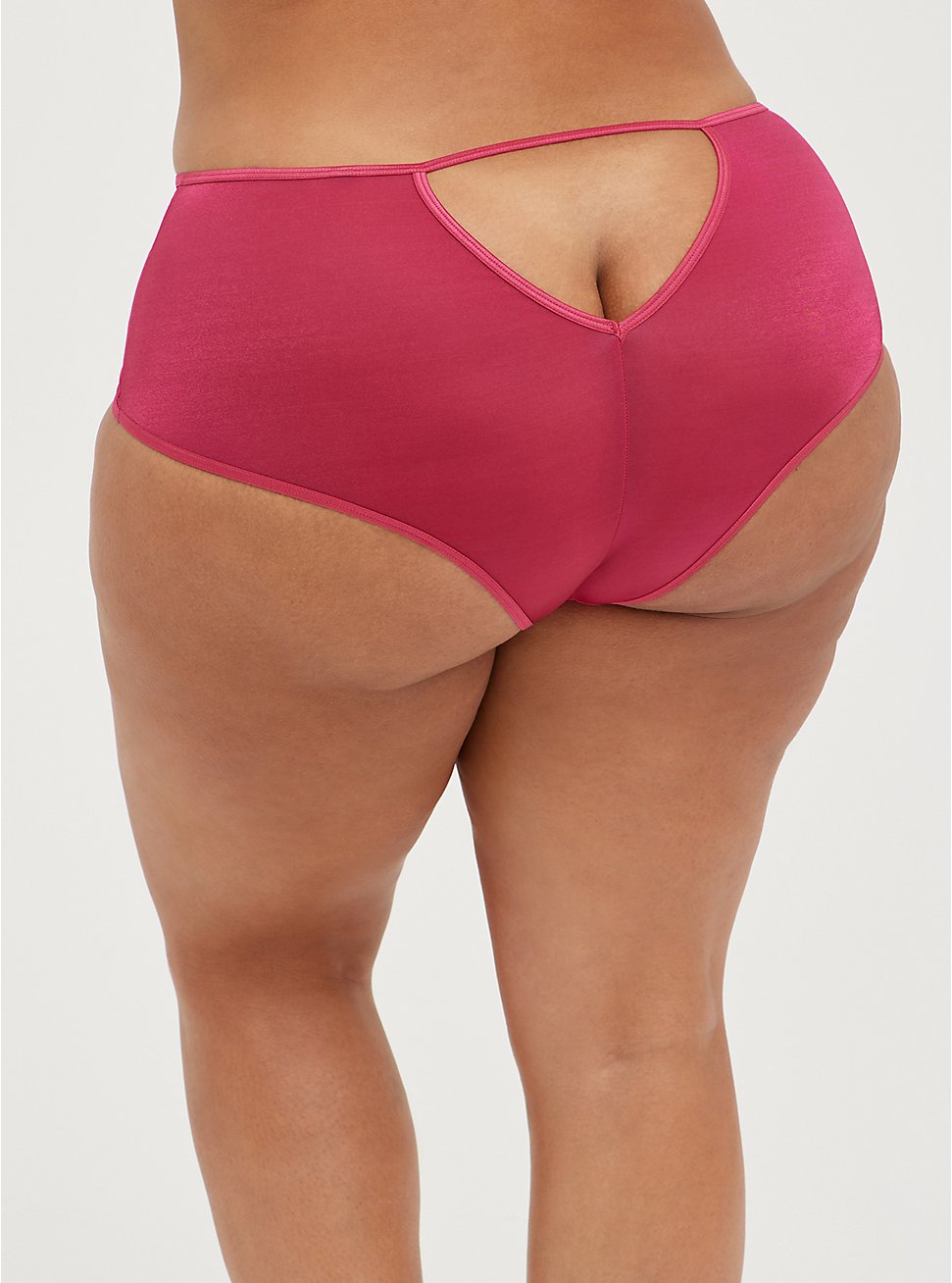 Cutout Cheeky Panty - Microfiber Glossy Pink, VIVACIOUS, hi-res