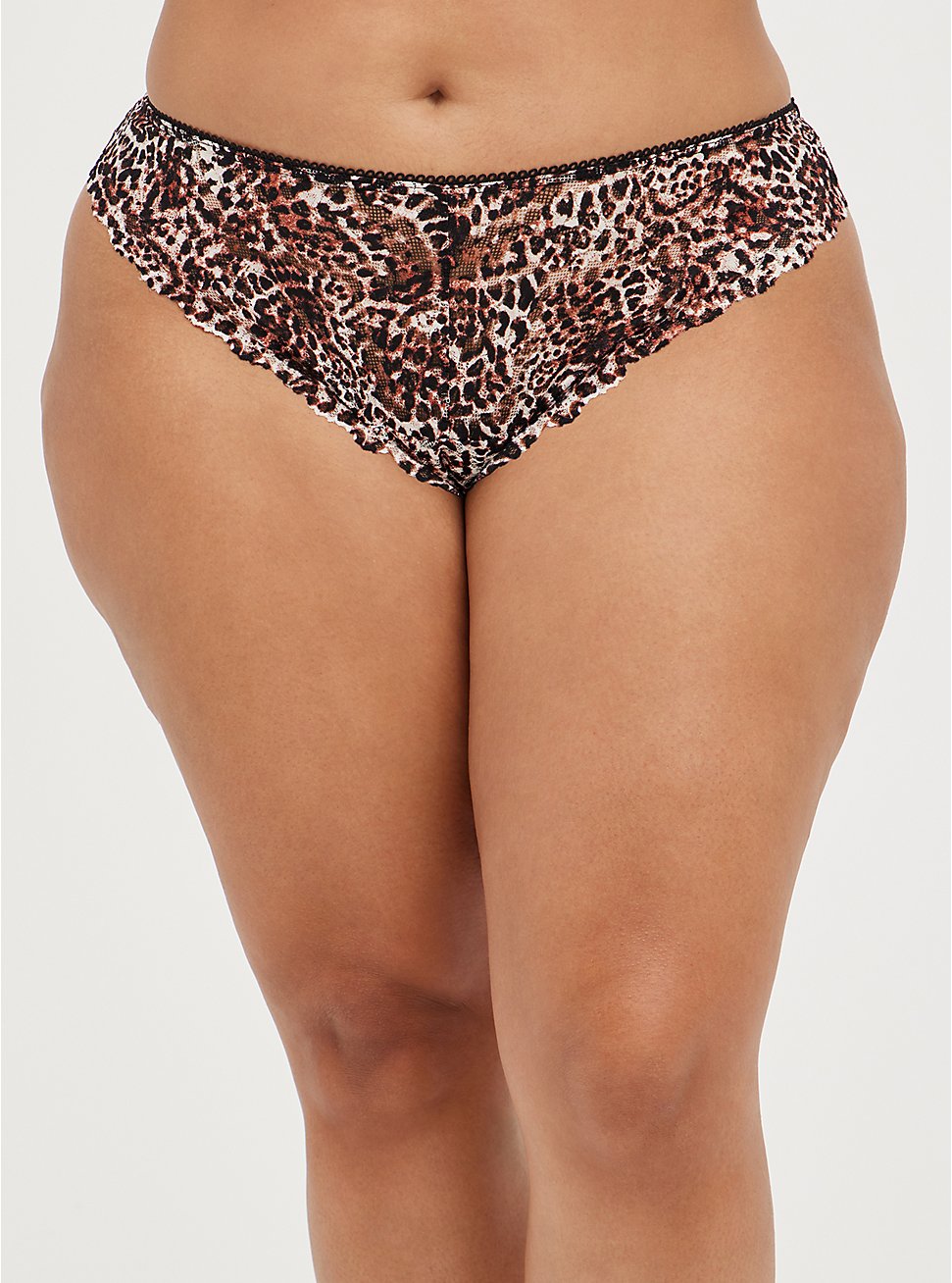 Cutout Thong Panty - Lace Leopard, MYSTIC LEOPARD, hi-res
