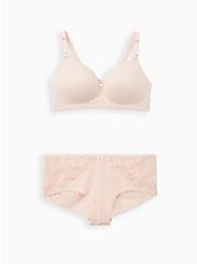 Plus Size Breast Cancer Awareness Cheeky Panty - Microfiber Pink, LOTUS, alternate