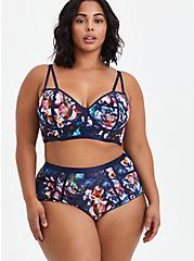 Plus Size Lightly Lined Underwire Bra - Mesh Floral Galaxy Blue, FLORAL IN GALAXY, alternate