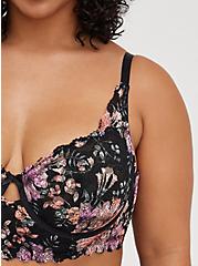 Unlined Longline Underwire Bra - Lace Floral, HIBISCUS FLORAL, alternate