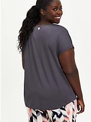 Plus Size Grey Strong LIke My Coffee Wicking Active Tee , GREY, alternate