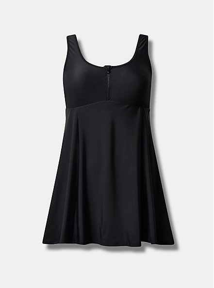 Active Swim Dress With Pocket Short - Black, DEEP BLACK, hi-res