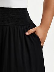 Maxi Super Soft Smocked Waist Skirt, DEEP BLACK, alternate